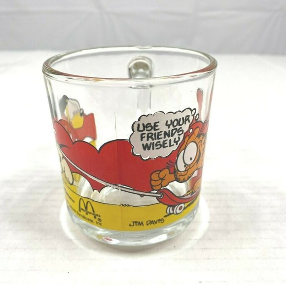 Vintage McDonalds Garfield Glass Coffee Mug Cup Jim Davis 1978 Collectible 1970s - Picture 3 of 7
